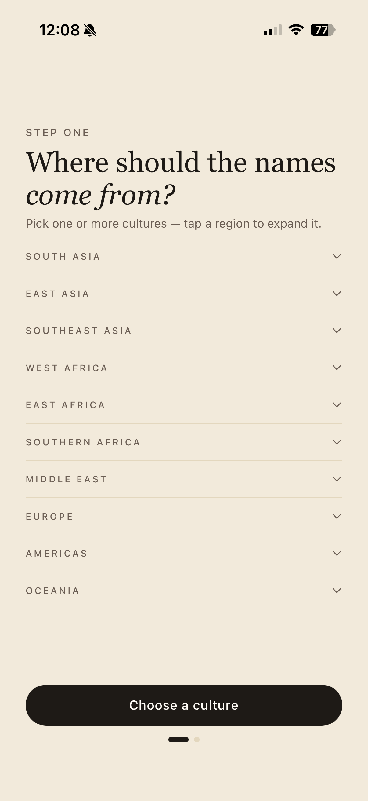 Mumma Names culture picker